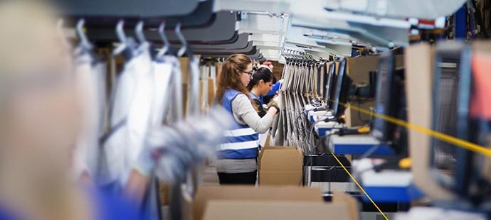 LGI employees are packing clothes