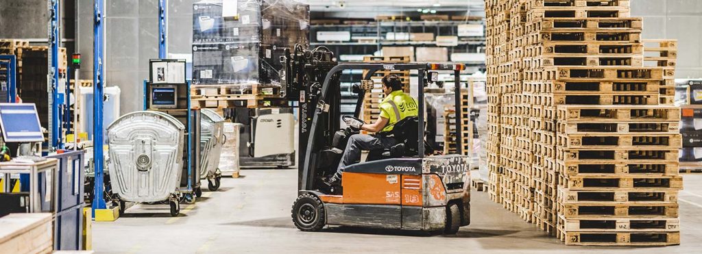 Forklift driver in LGI warehouse | Glossary B