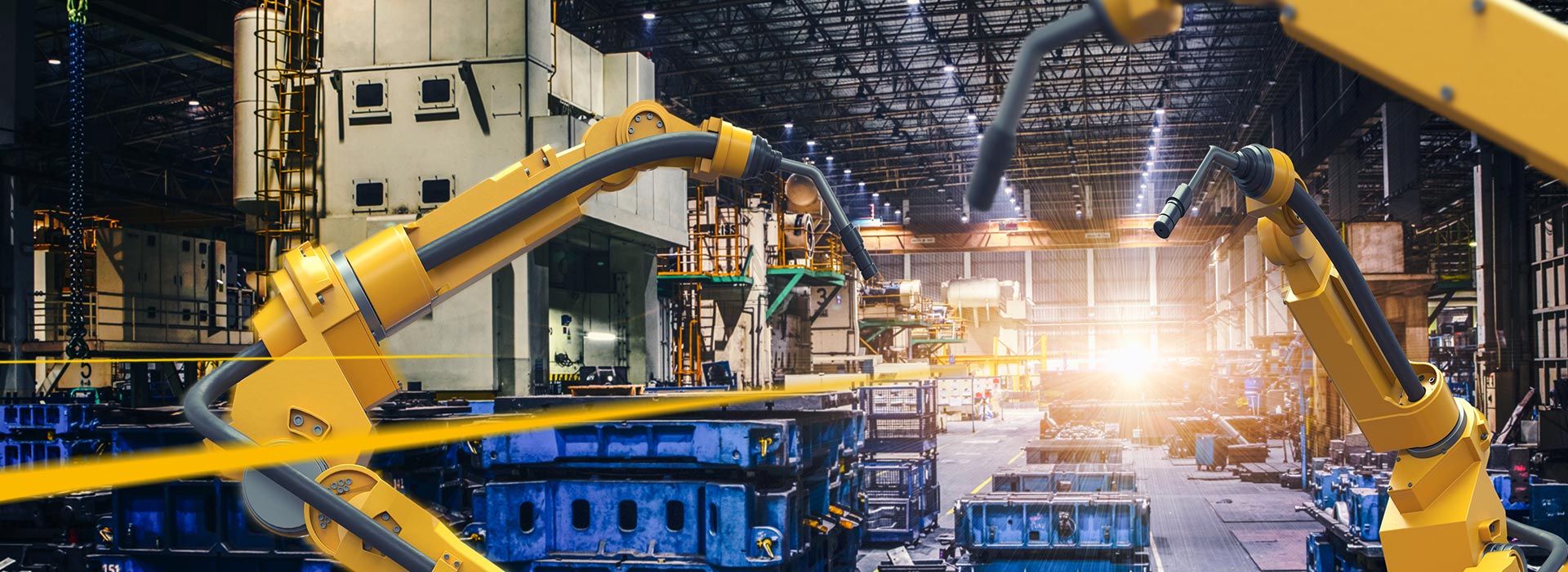 Industrial machines in a warehouse | LGI