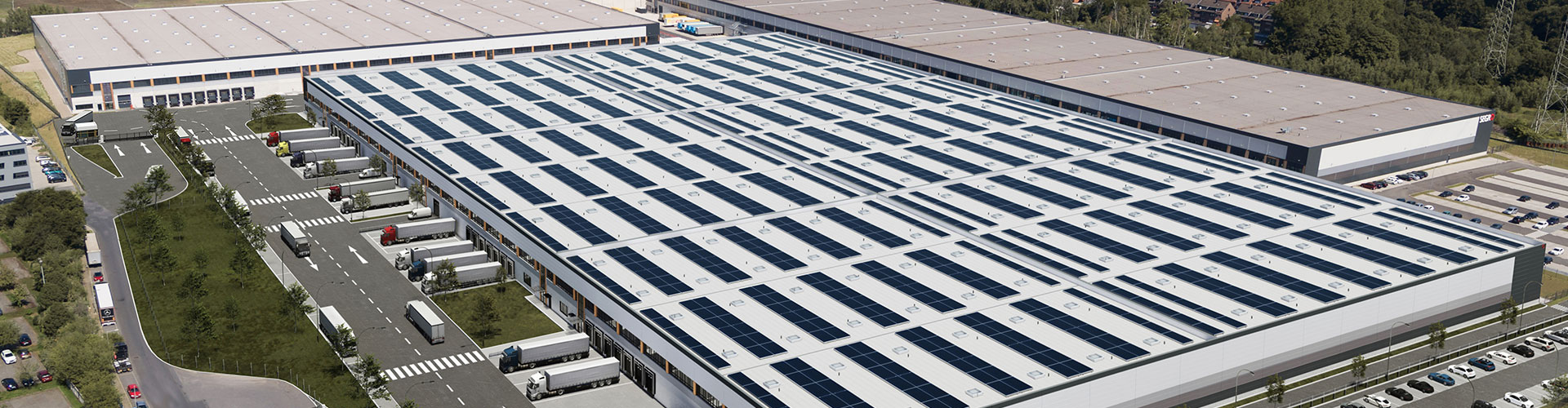 Logistics warehouse from above | LGI