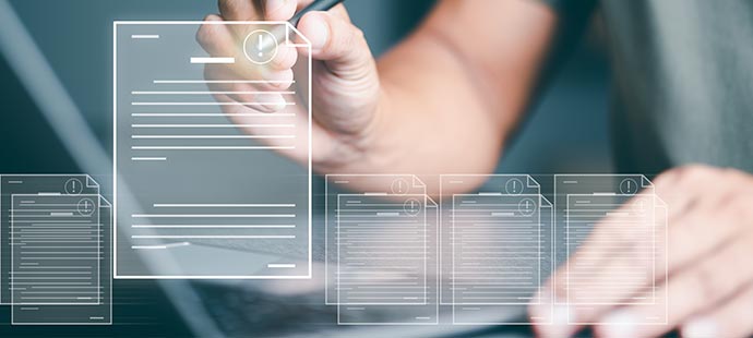 Person with digital document icon | LGI